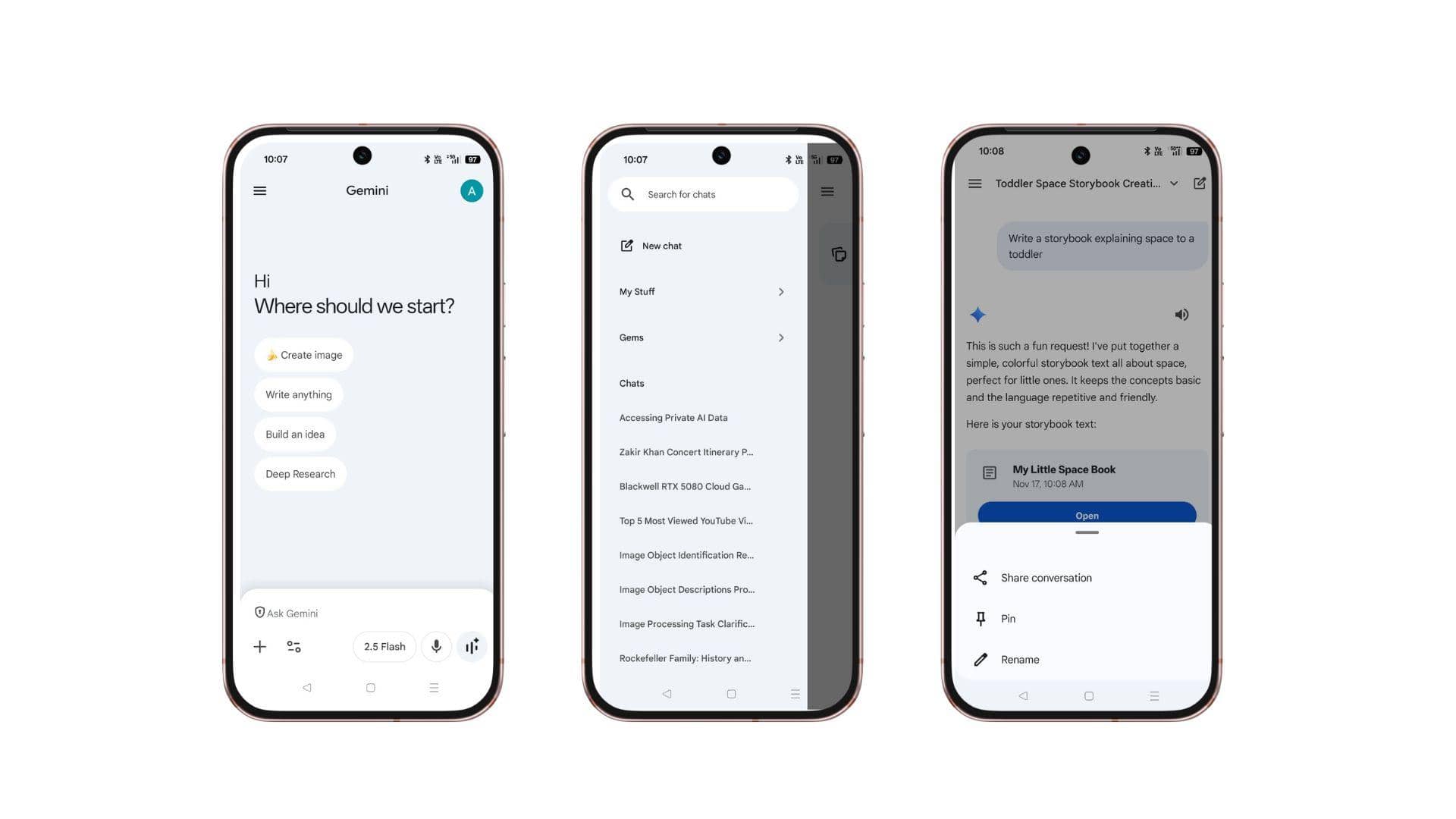 Google ka Gemini app: My Stuff ka jadoo chhaya hai sab par