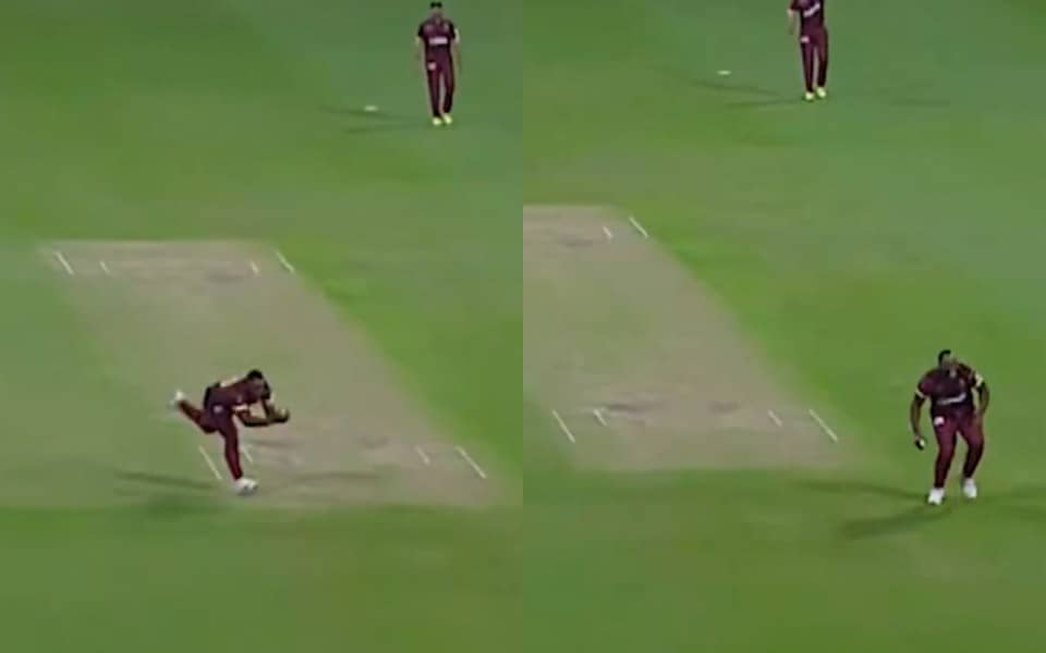 Believe it! Odean Smith's epic roll catch stuns everyone