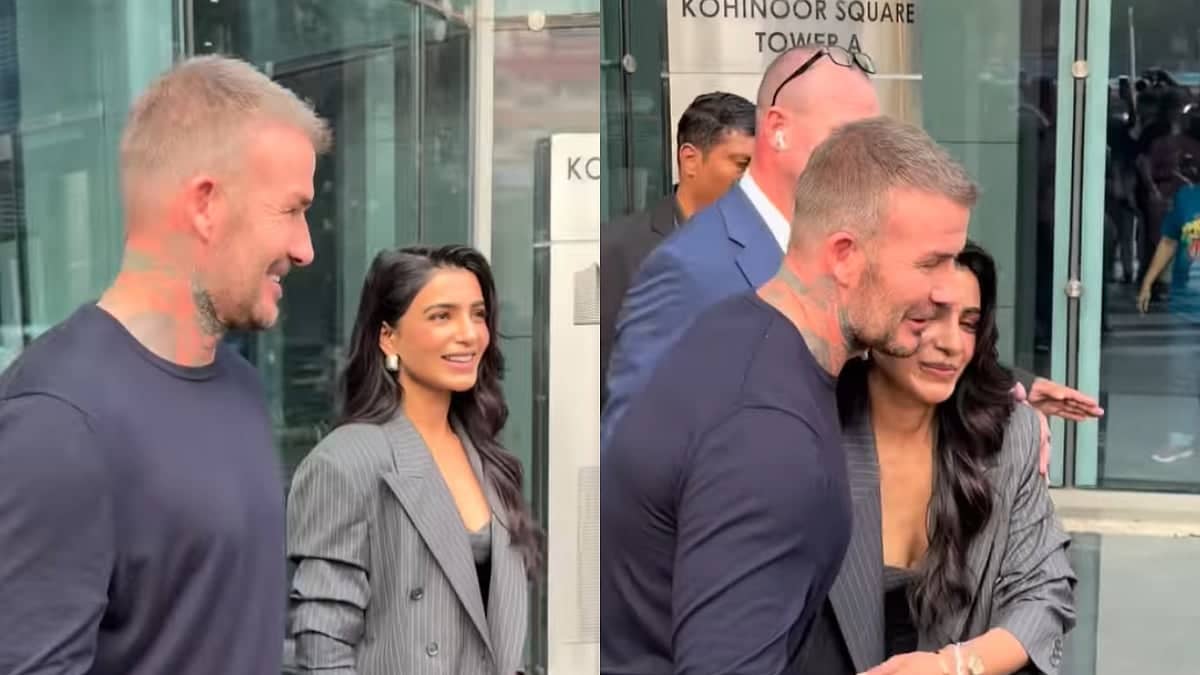 Beckham and Samantha Light Up Mumbai with Epic Hug Moment