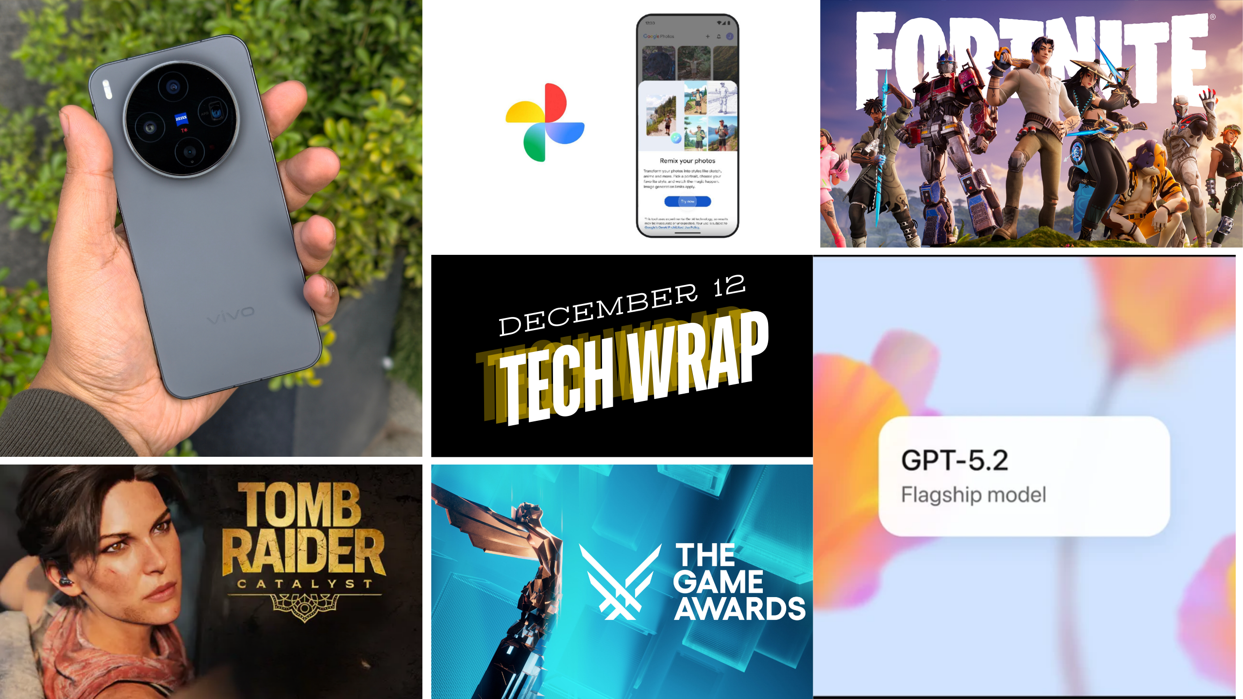 Joey ka Tech Wrap: Tomb Raider, Fortnite, GPT-5.2 Dec 12
