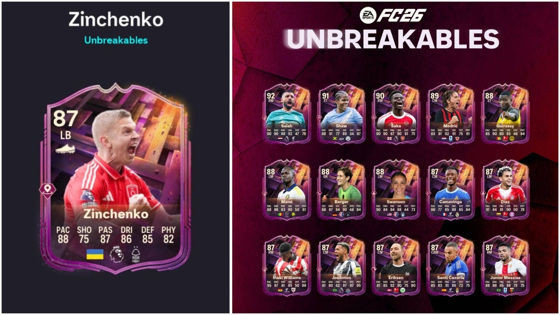 Zinchenko Unbreakables SBC: Chill Defense for 15k Coins
