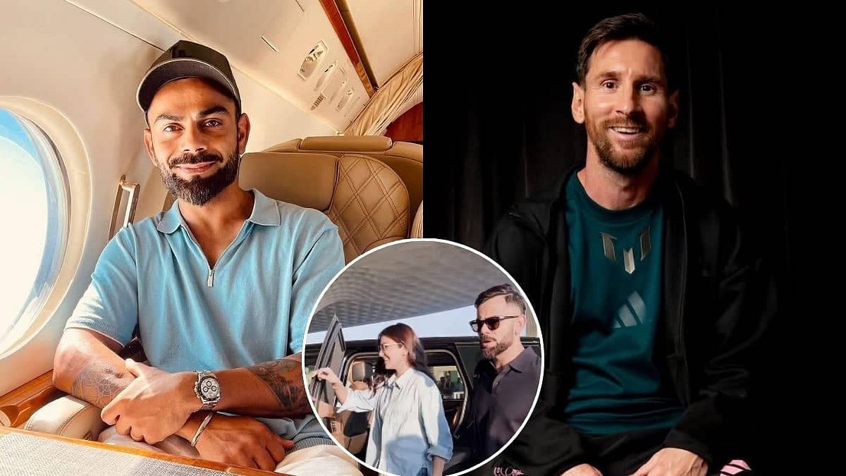 Virat Kohli Spotted at Dilli Airport, Messi Meetup Hopes Fade