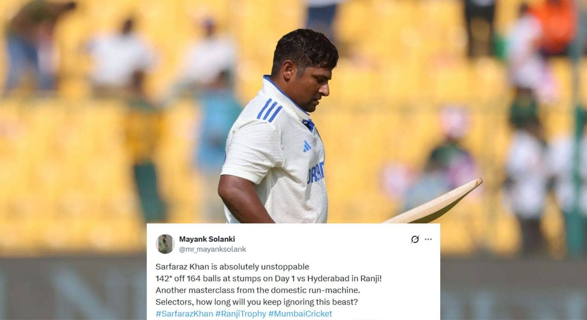 Selectors, wake up! Sarfaraz Khan's 142 is a game-changer