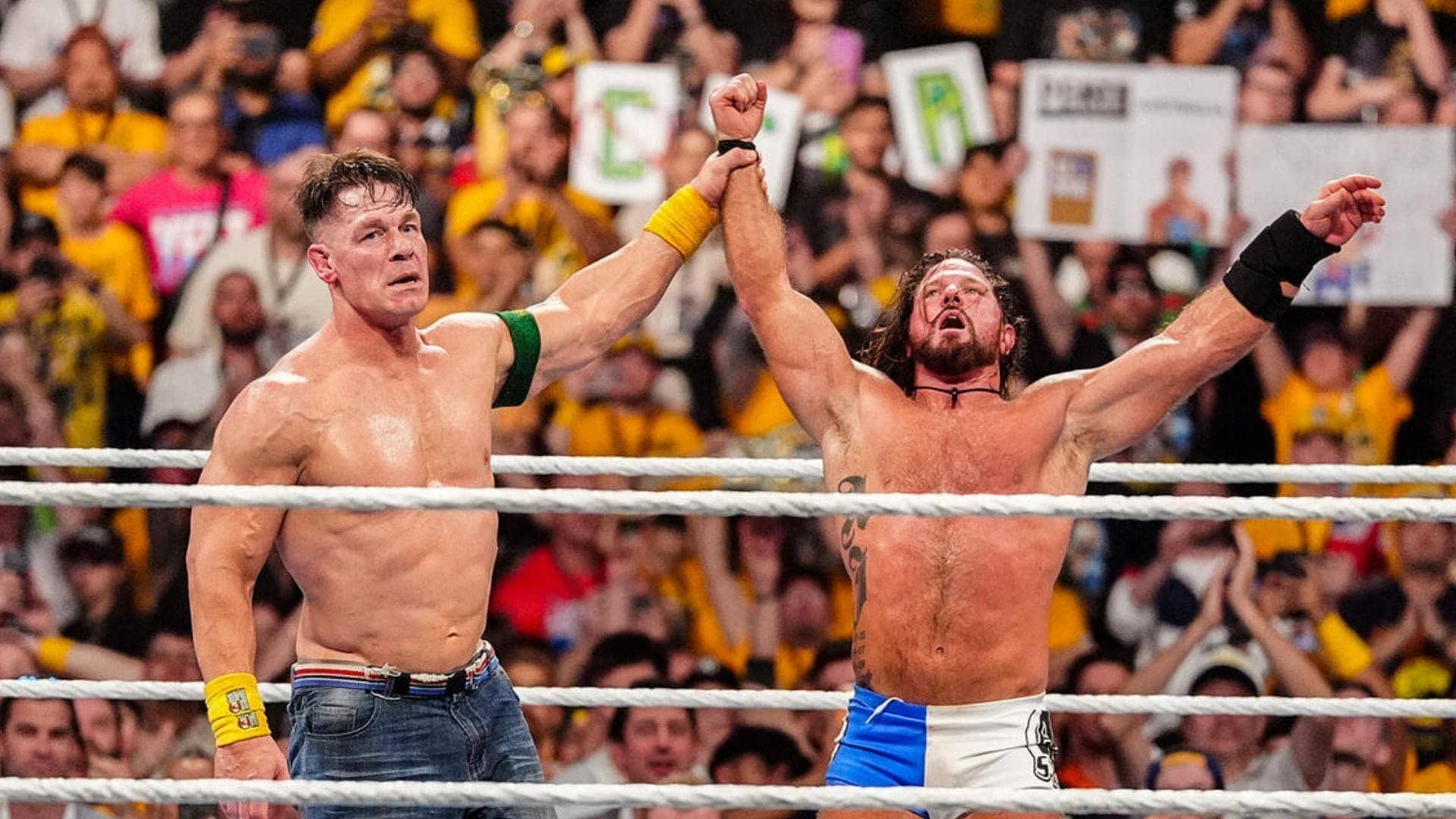 John Cena salutes AJ Styles before his monumental WWE exit