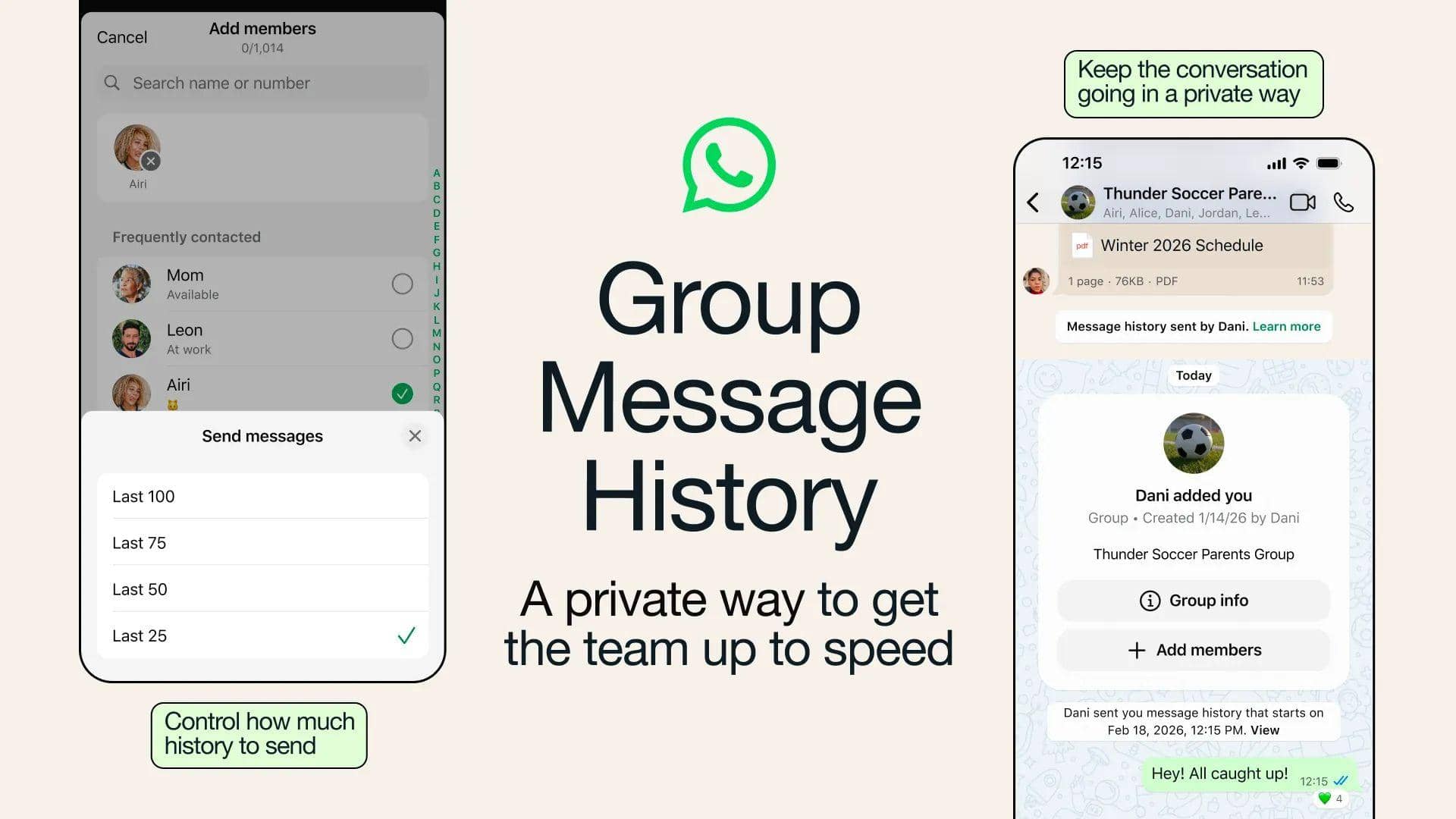 WhatsApp's Group Message History: Onboard Newbies Like a Boss