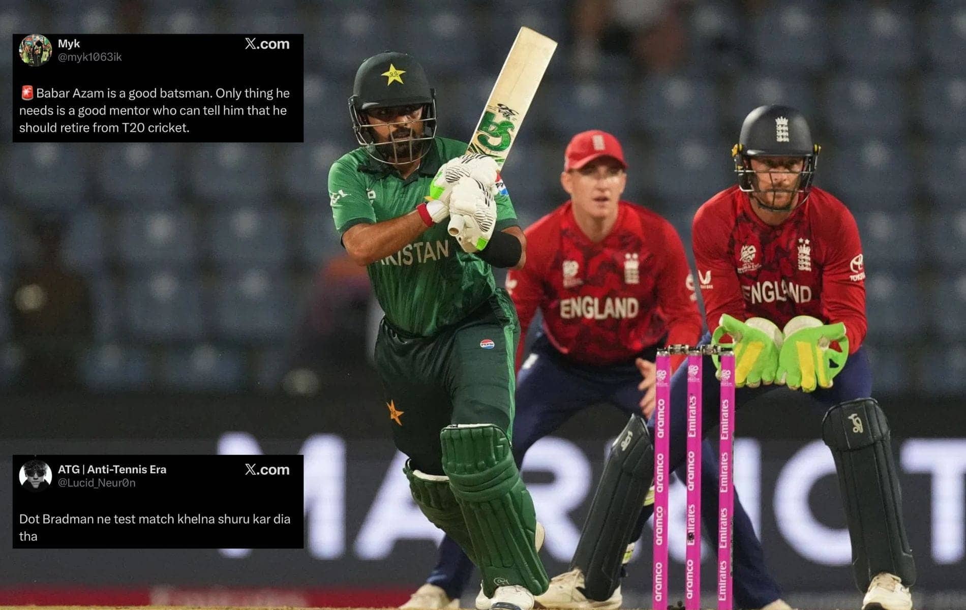 Babar Azam Gets Trolled for Slow Knock in ENG vs PAK Clash