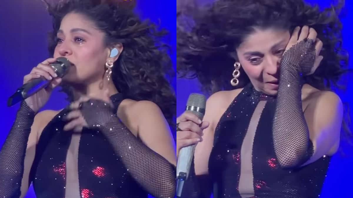 'It's Embarrassing': Sunidhi Chauhan Gets Emotional At Lucknow Concert, Apologises To Fans For Singing With 'Terrible Throat'—VIDEO