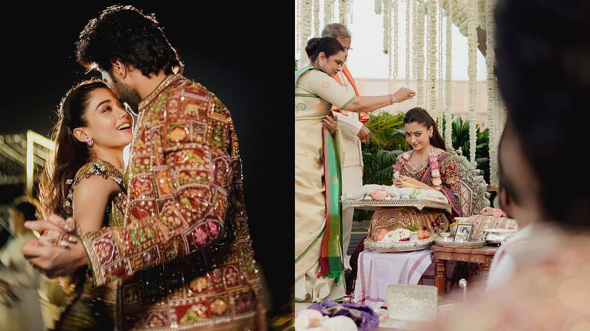 Rashmika's Wedding Bliss: Pradhanam & Mehendi Highlights