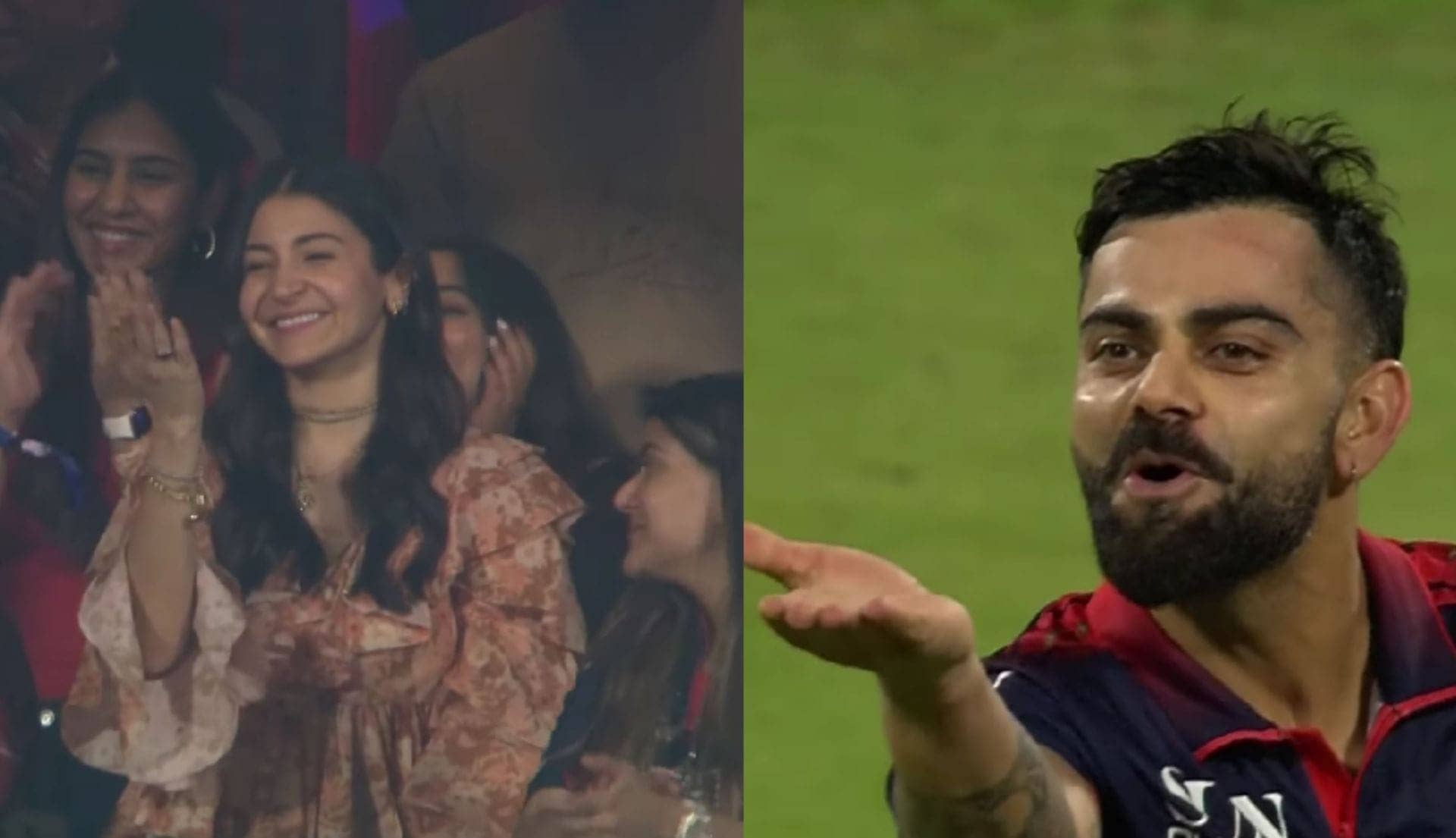 RCB's Virat Kohli and Anushka's Flying Kisses Steal Show!