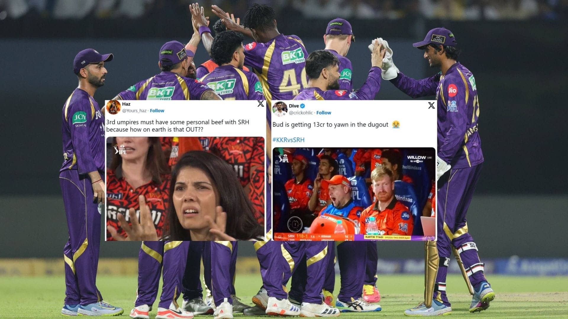 SRH Smashes 226, KKR Fans Go Wild Over Bud's 13cr Yawn