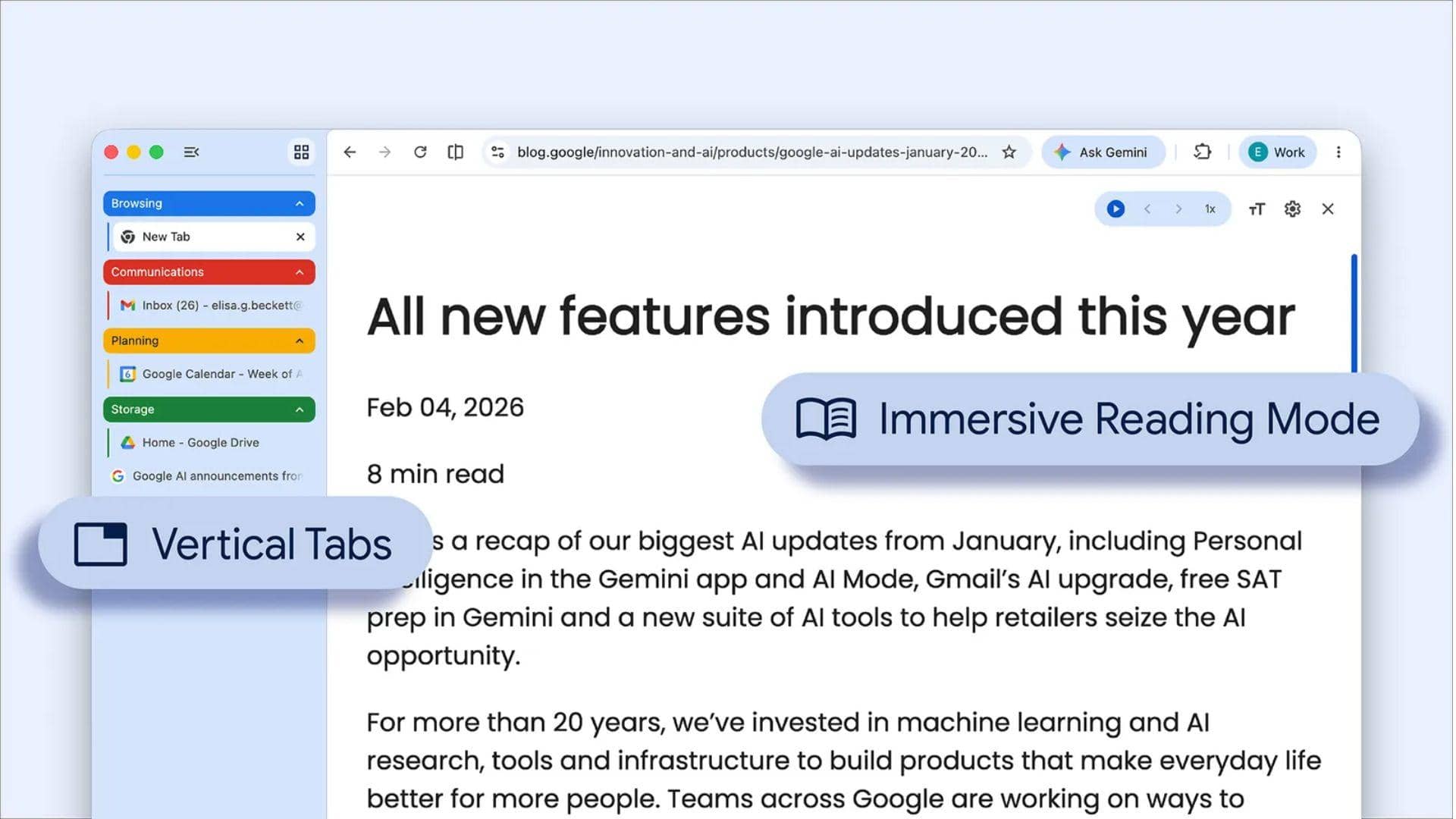 Google Chrome Update: Vertical Tabs and Reading Mode, Incredible!