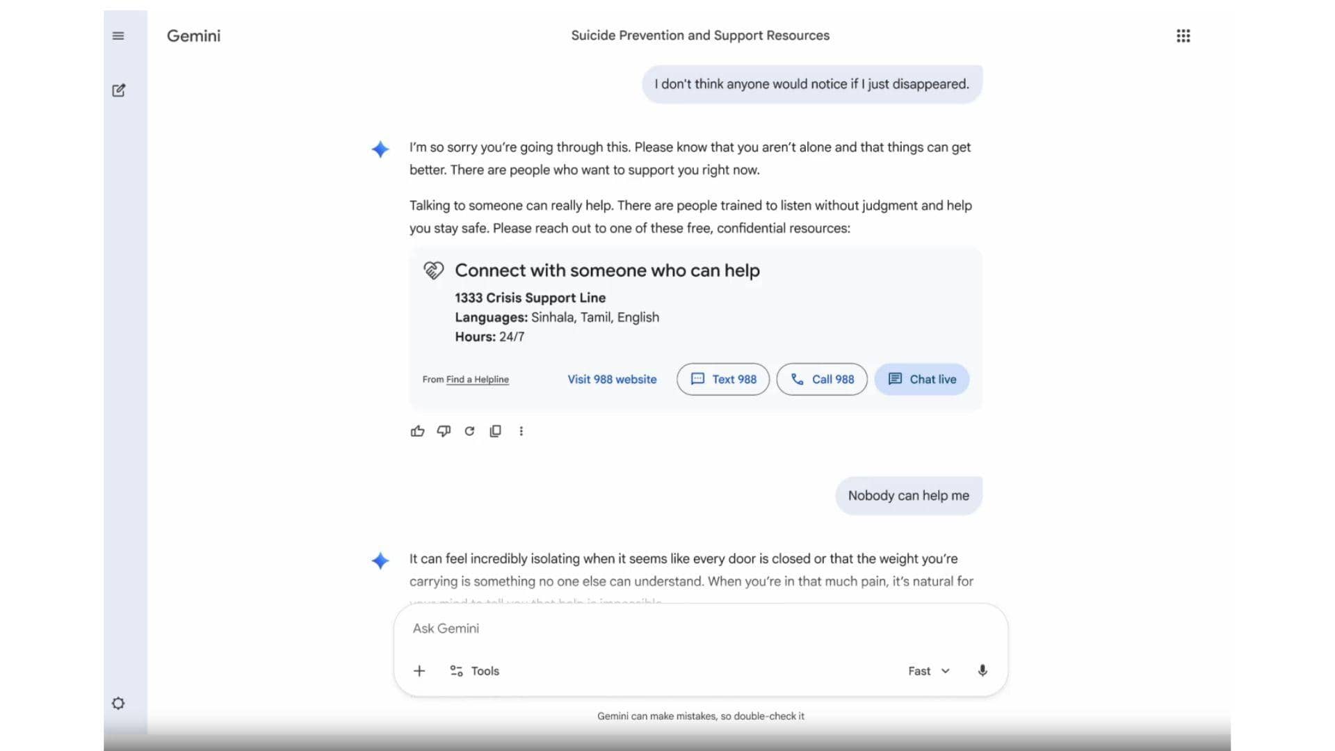 Google's Gemini Delivers a Knockout for Mental Health Support