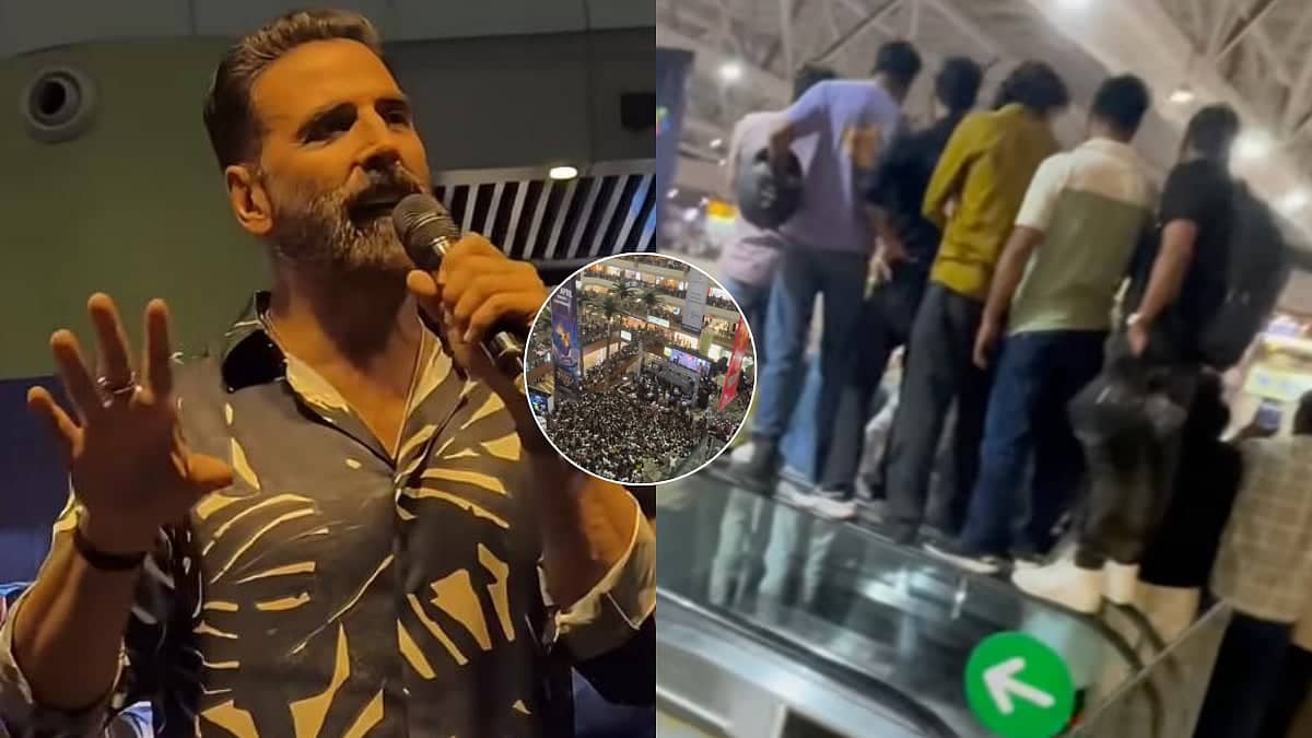 Akshay Kumar Creates Epic Fan Frenzy at Noida Mall - WATCH