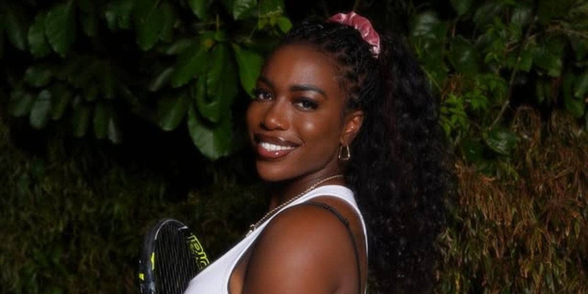 Sachia Vickery Shows Off Bikini While Chasing Tennis Goals