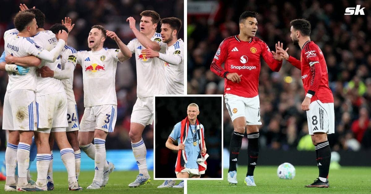 Haaland Celebrates Leeds' Epic Win Over Man United, Big League!