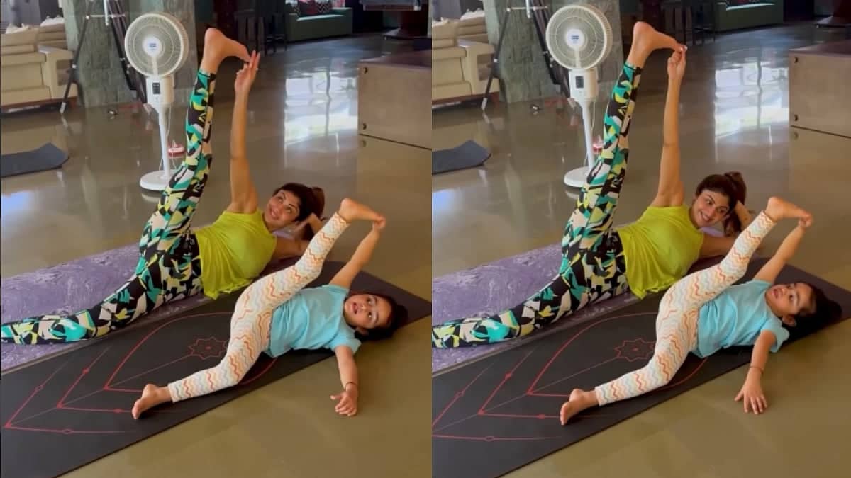 Shilpa Shetty and Samisha: Yoga Fun for a Happy Monday