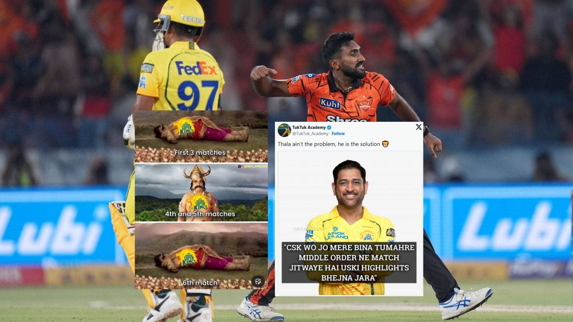 SRH Flexes on CSK: Thala’s the Solution, Not the Problem
