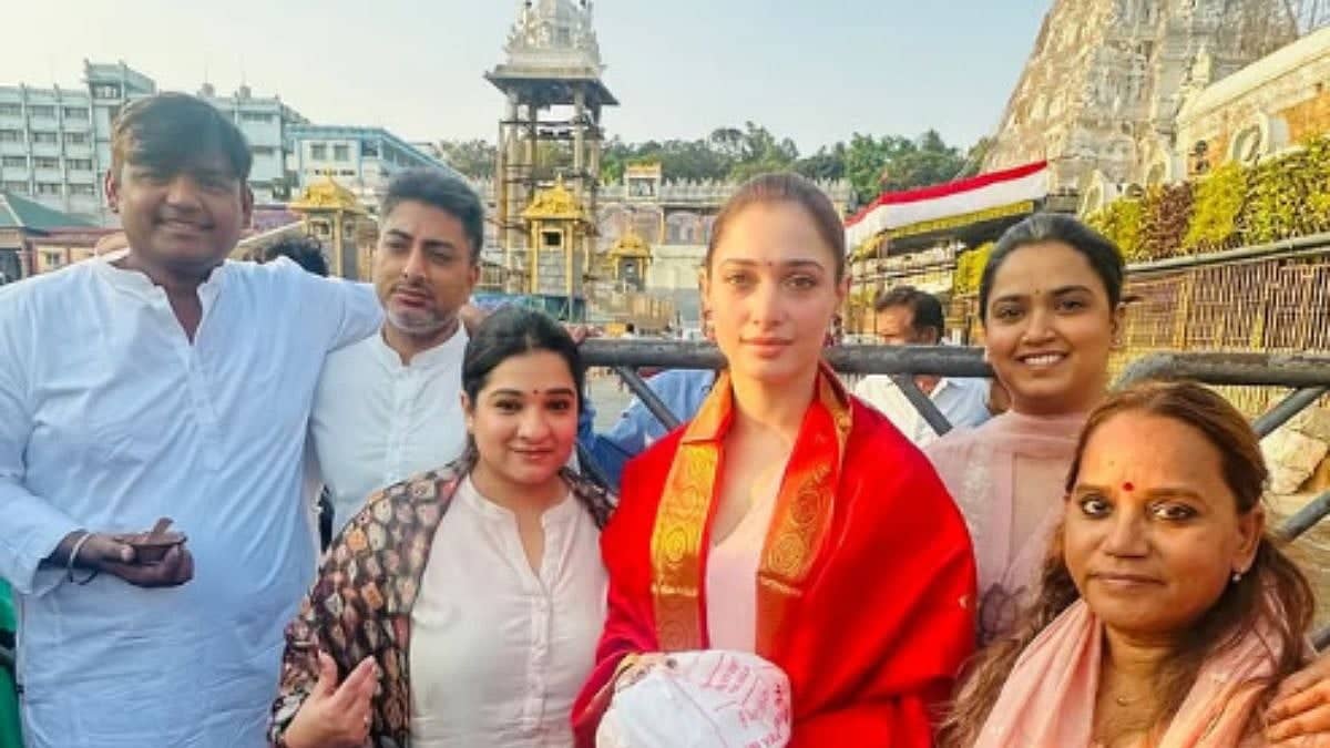 Tamannaah Bhatia Dazzles at Temple, Preps for Film Release