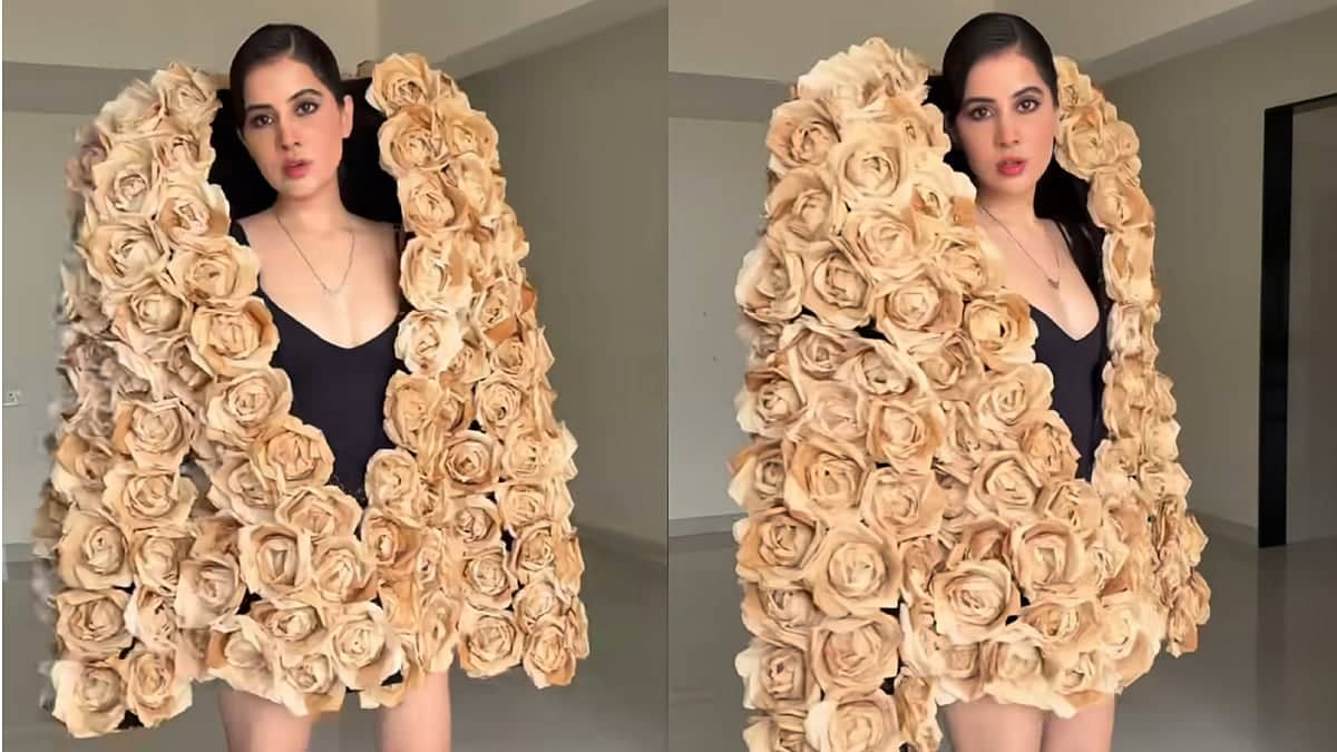 Uorfi Javed Stuns with Her Coffee Dress Creation