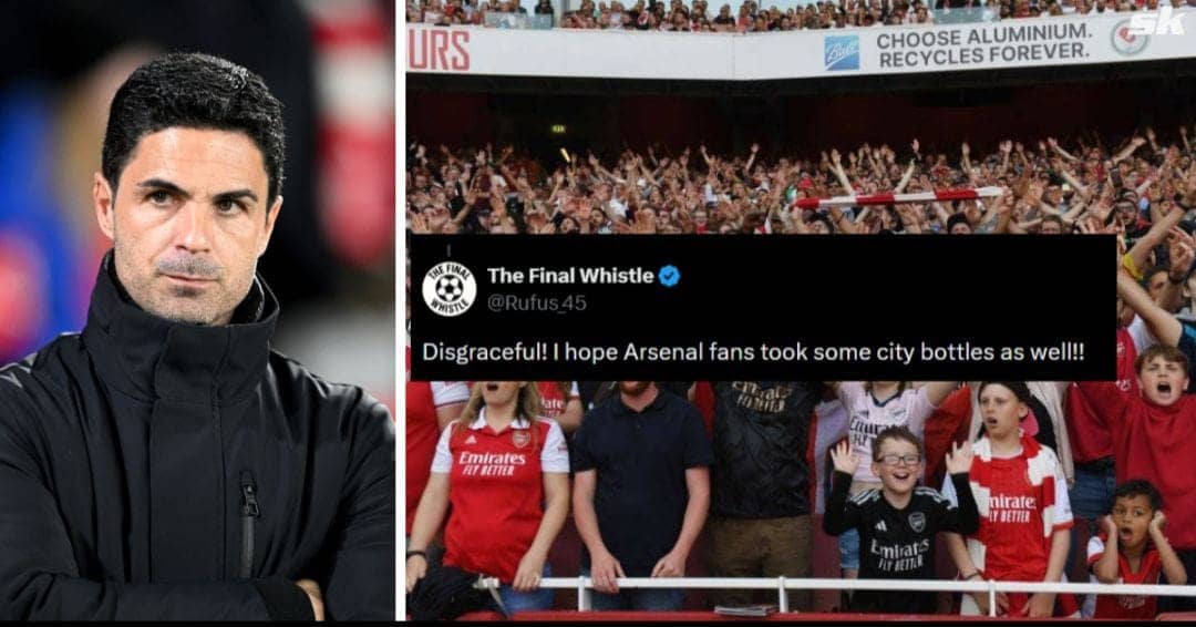 Arsenal Fans Fuming Over Bottles Outside Etihad Stadium