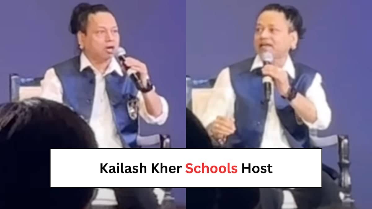 Kailash Kher Schools Host for Singing Request at Summit