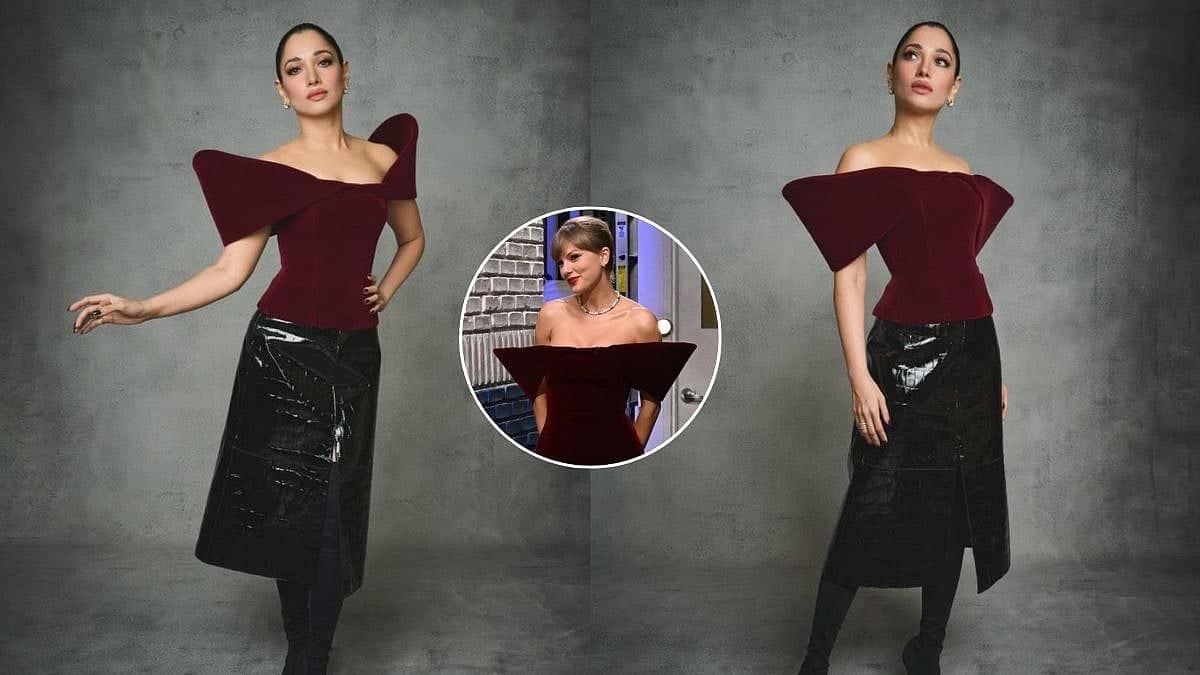 Tamannaah Bhatia Rocks Burgundy Look Like Taylor Swift