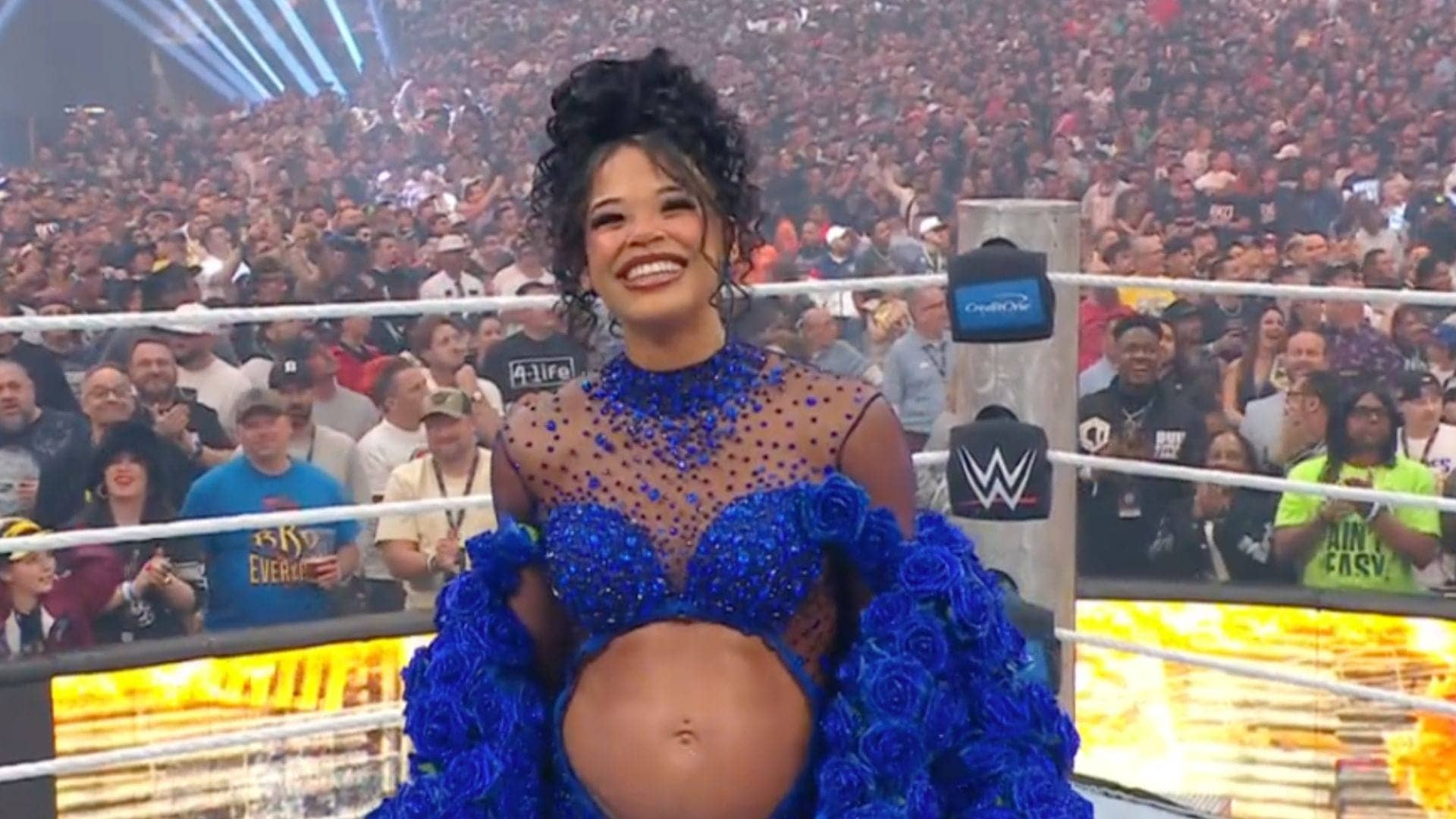 Bianca Belair's Fun Pregnancy Reveal Moment Captured