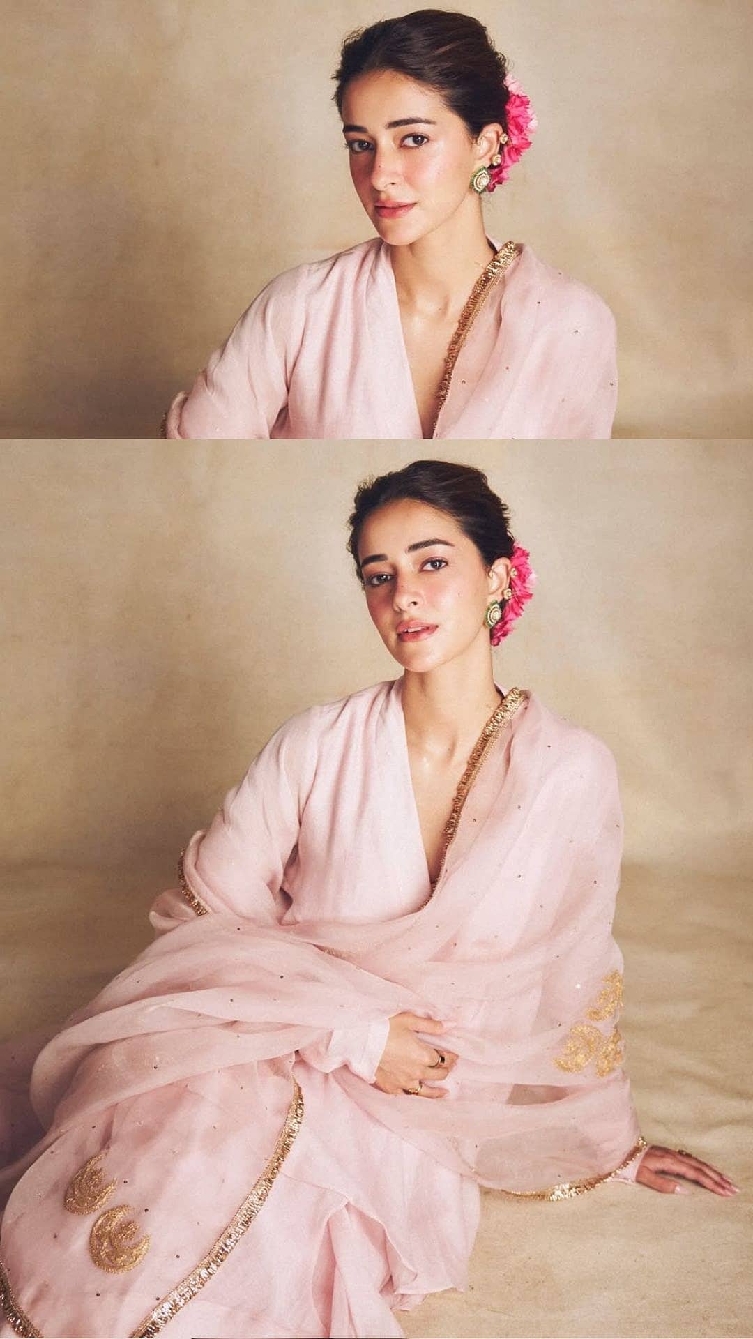 Ananya Panday Turns Heads in Pink Anarkali Like a Queen