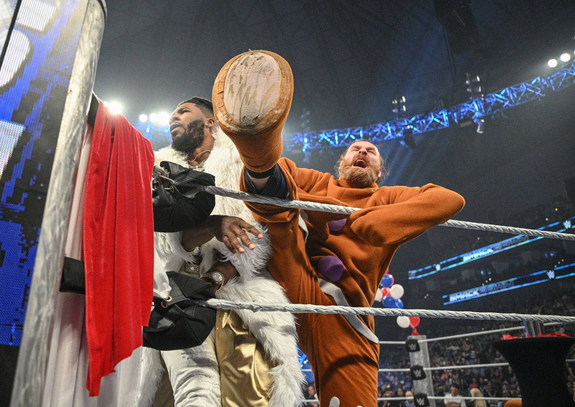 Triple H to Supercharge Zayn vs. Trick with Two Titans