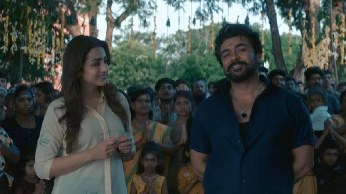 Trisha's Karuppu Trailer Drops; Fans Hype Suriya's Comeback