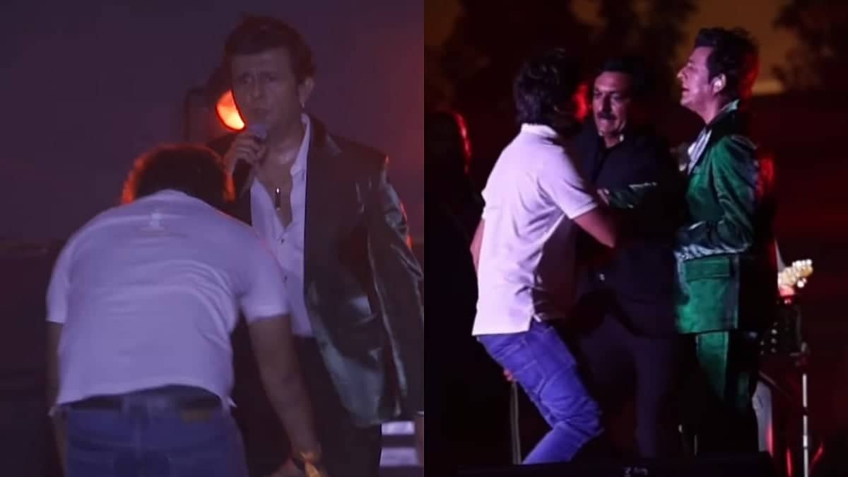 Fan Leaps on Stage to Meet Sonu Nigam at Kolhapur Concert
