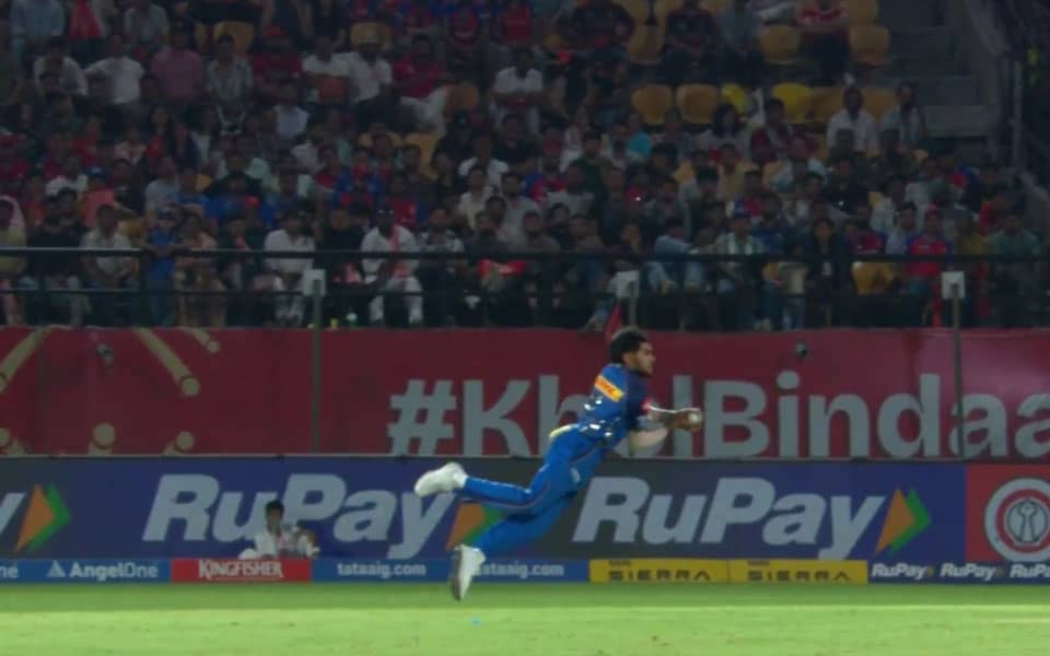 Raj Bawa's Incredible Catch Dazzles IPL Fans in Dharamsala