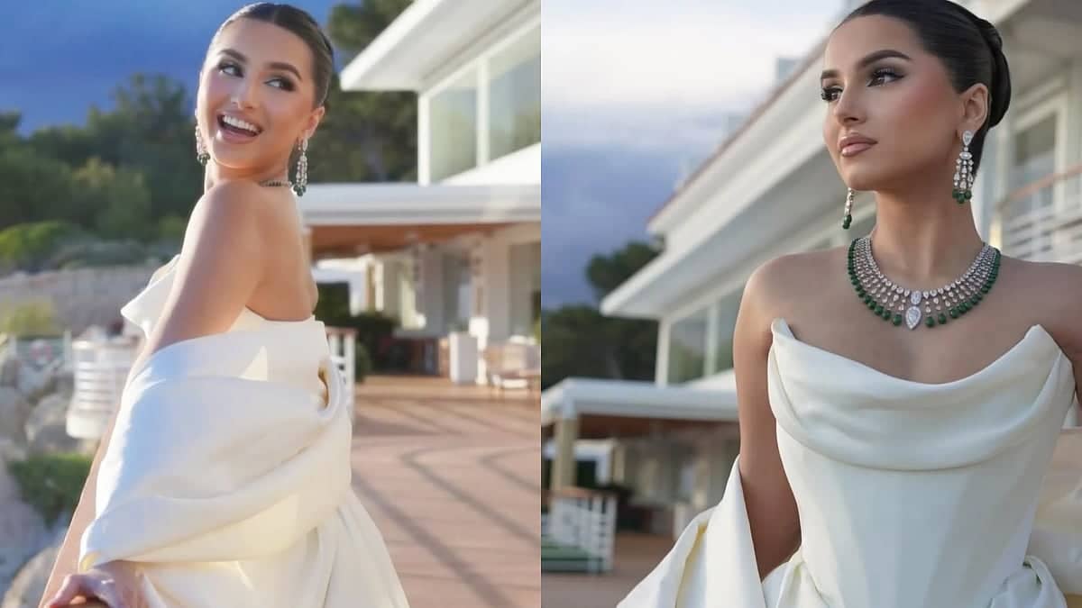 Tara Sutaria Dazzles at Cannes in Stunning Ivory Gown