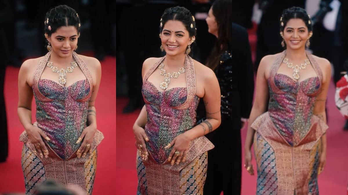 Cannes 2026: Disha Madan Shines in Vintage Saree Gown