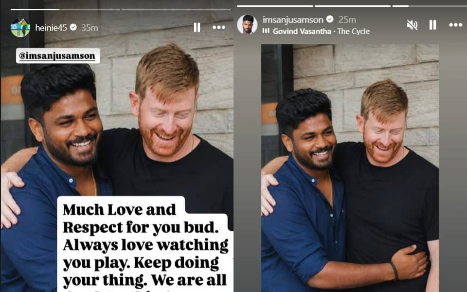 Samson and Klaasen Make Up After On-Field Drama in IPL