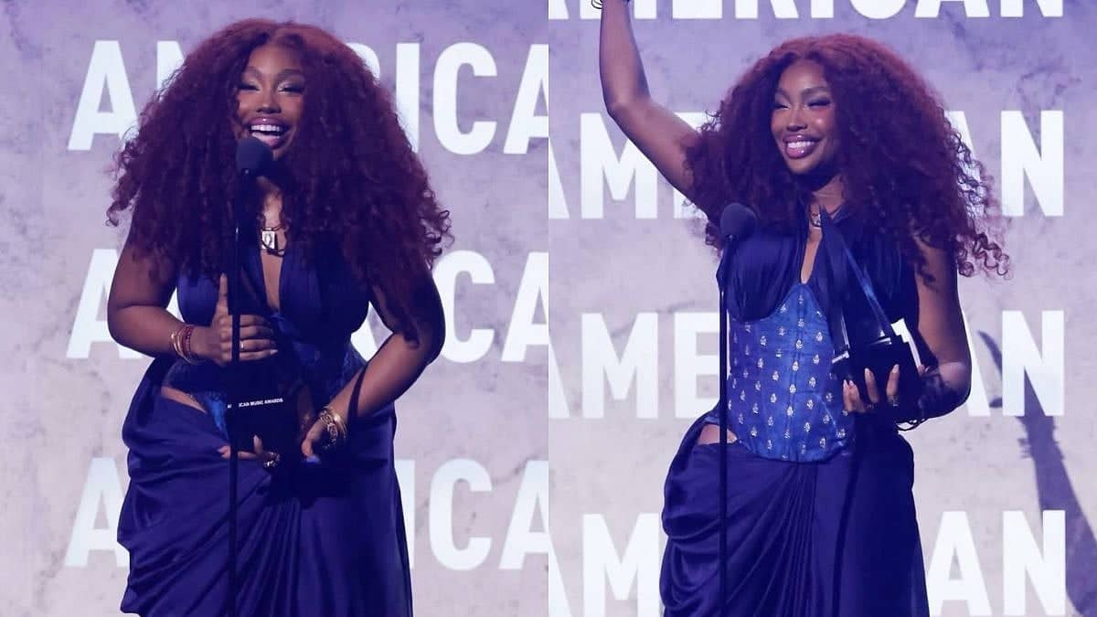 SZA Dazzles in Blue with Stunning Saree-Inspired Outfit