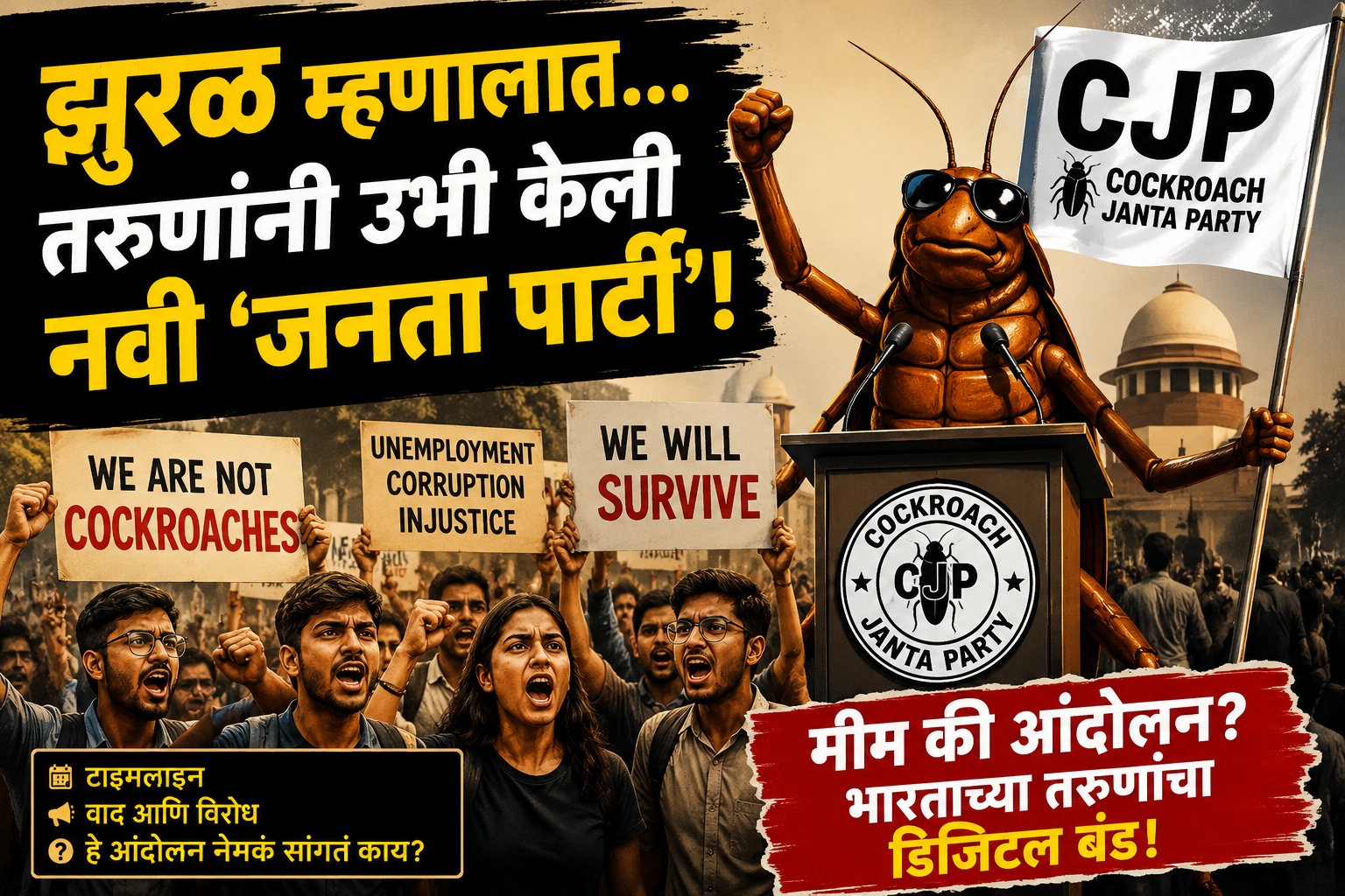 Cockroach Janta Party: Youth Rally for Change with Memes