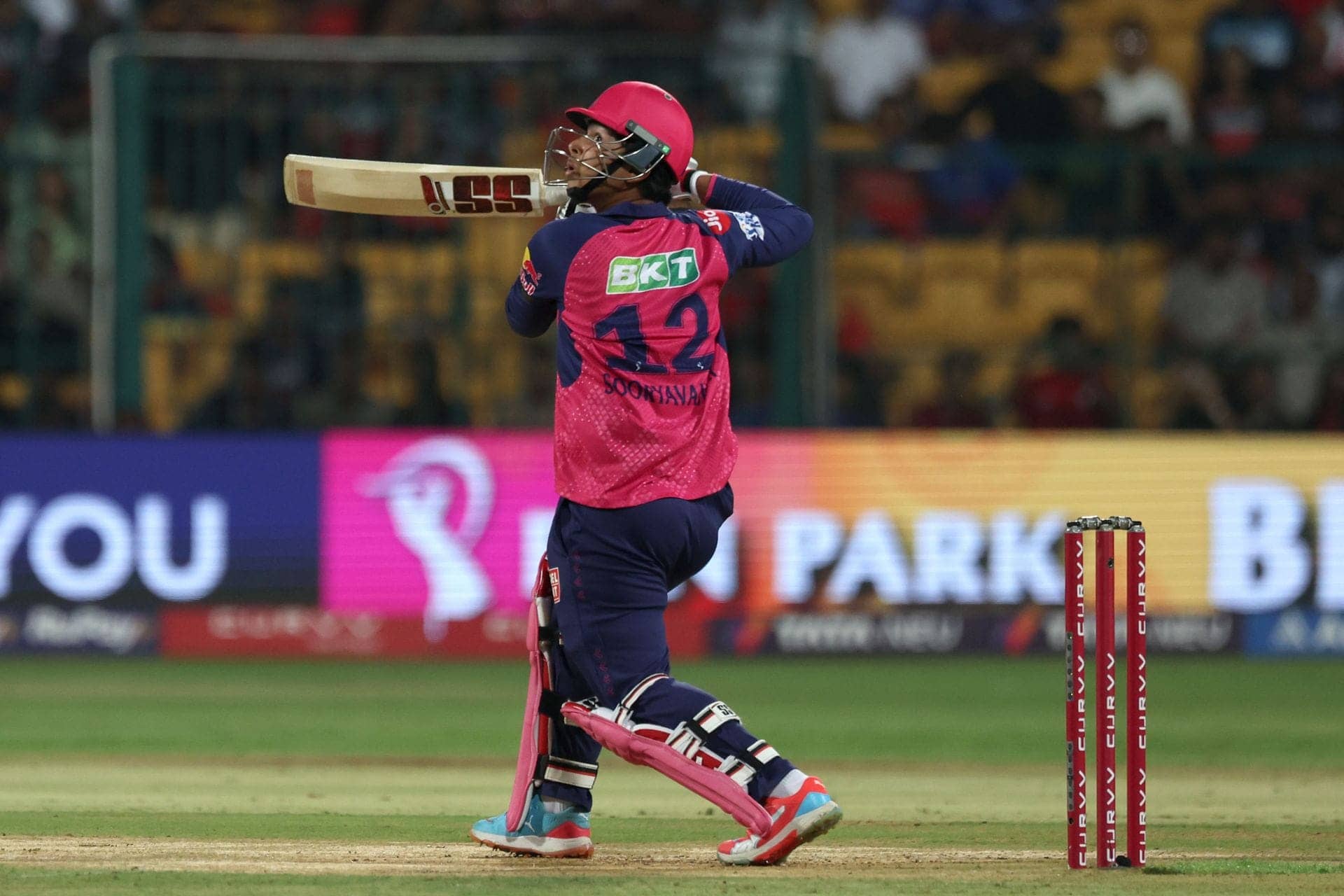 Vaibhav Suryavanshi Launches Epic Six Off Kagiso Rabada