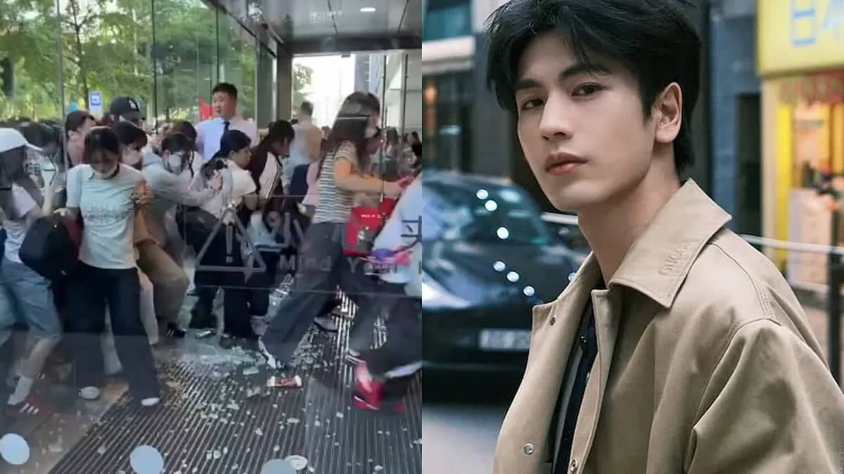 Zhang Linghe's Fan Frenzy: Glass Door Breaks, Event Canceled
