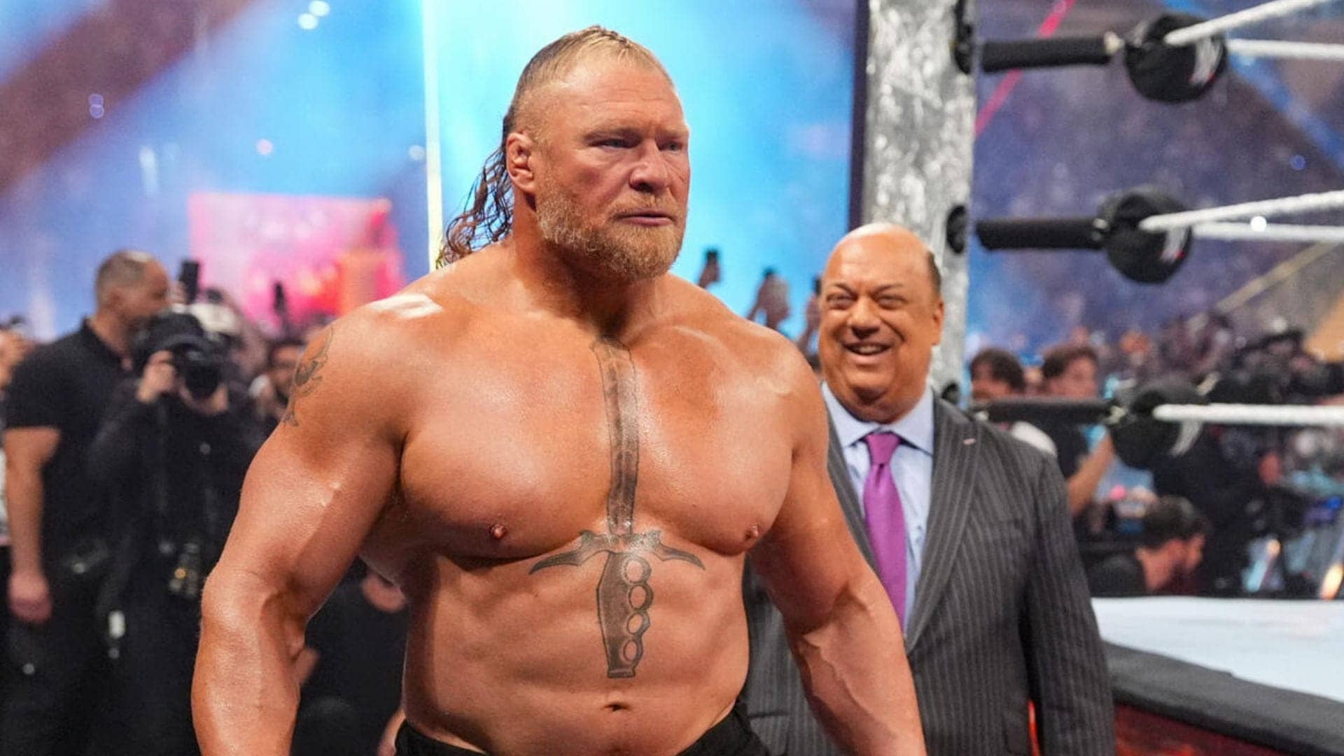 Brock Lesnar Struts Like Oba Femi at Clash in Italy