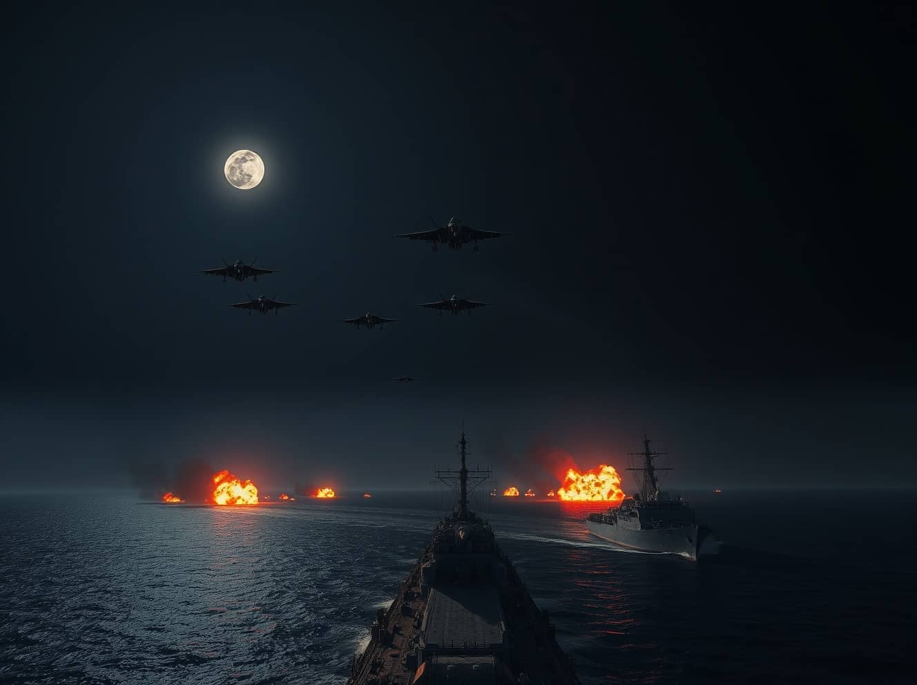 US-Israeli Jets Bomb Iranian Ships Amid Ceasefire Drama