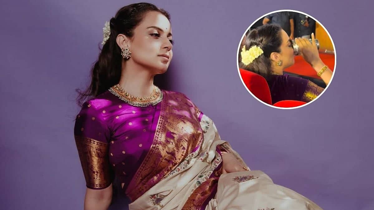 Kangana's Silver Glass Sip: Ayurvedic Chill or Just Fancy?