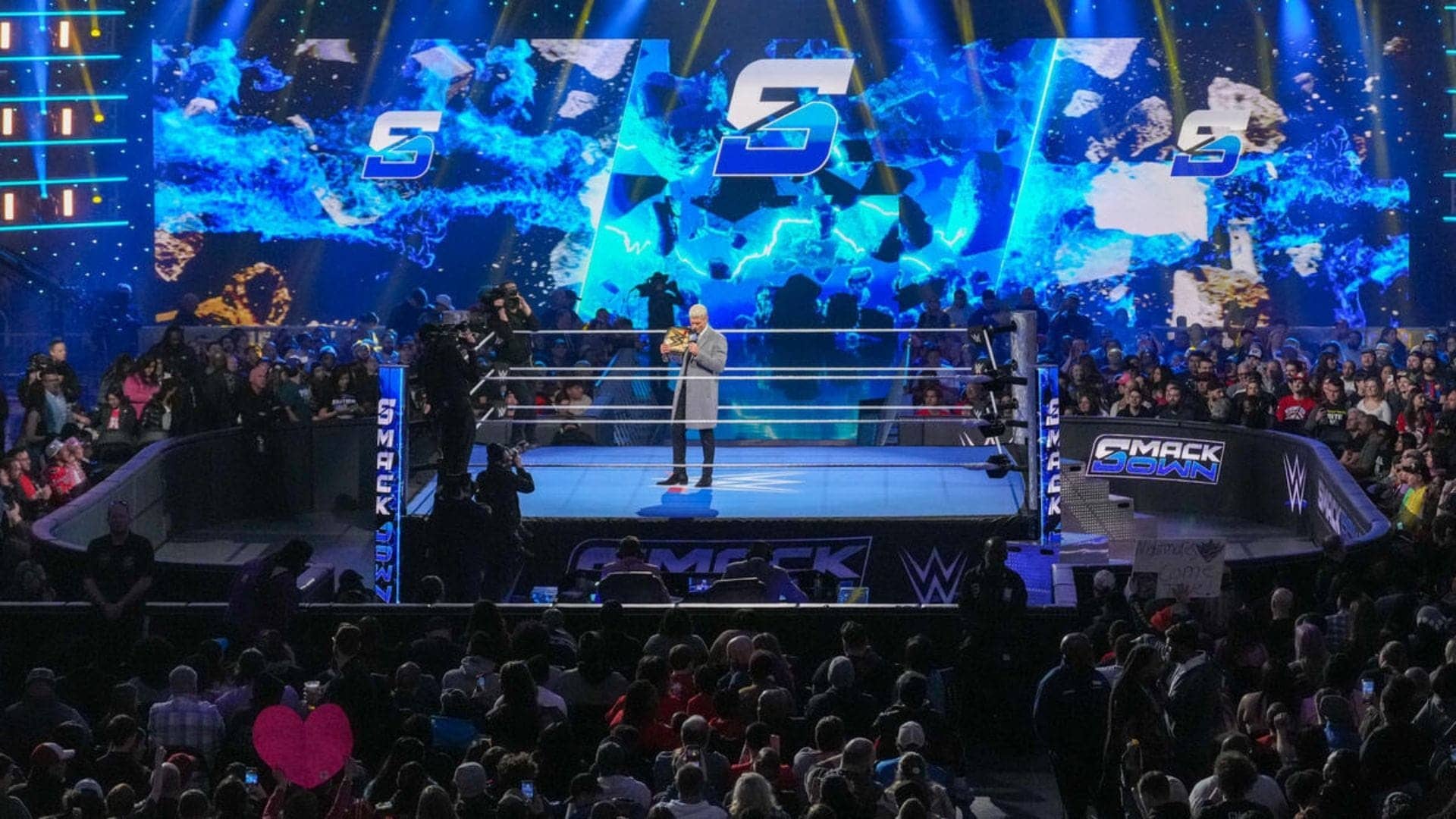 WWE Star Accidentally Sends Fan's Phone Flying on SmackDown