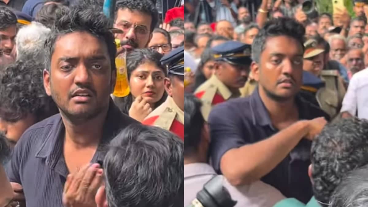 Chandu Tells Paparazzi to Back Off at Salim Kumar's Funeral