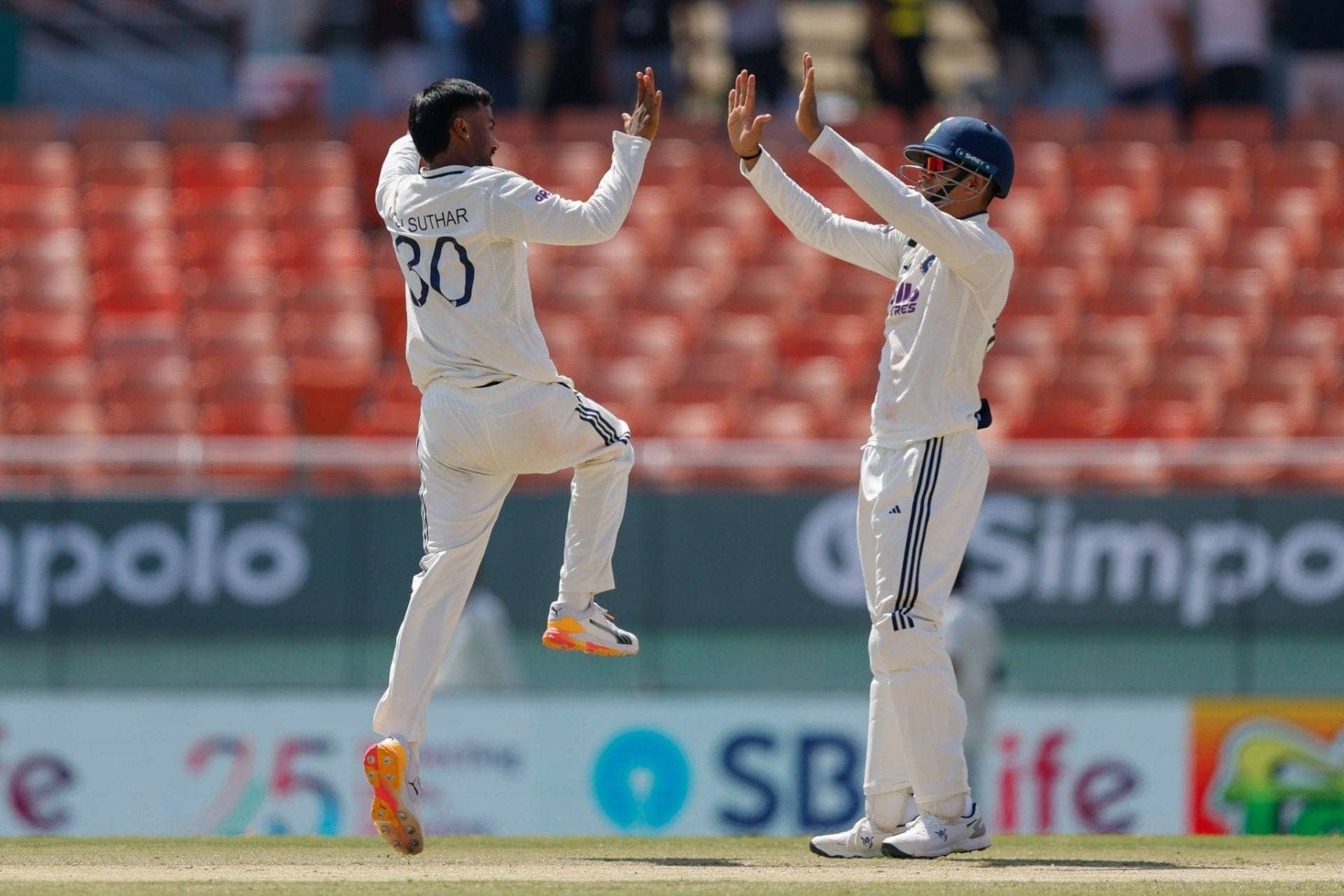 Manav Suthar Dazzles with 6 Wickets in Debut Test Match