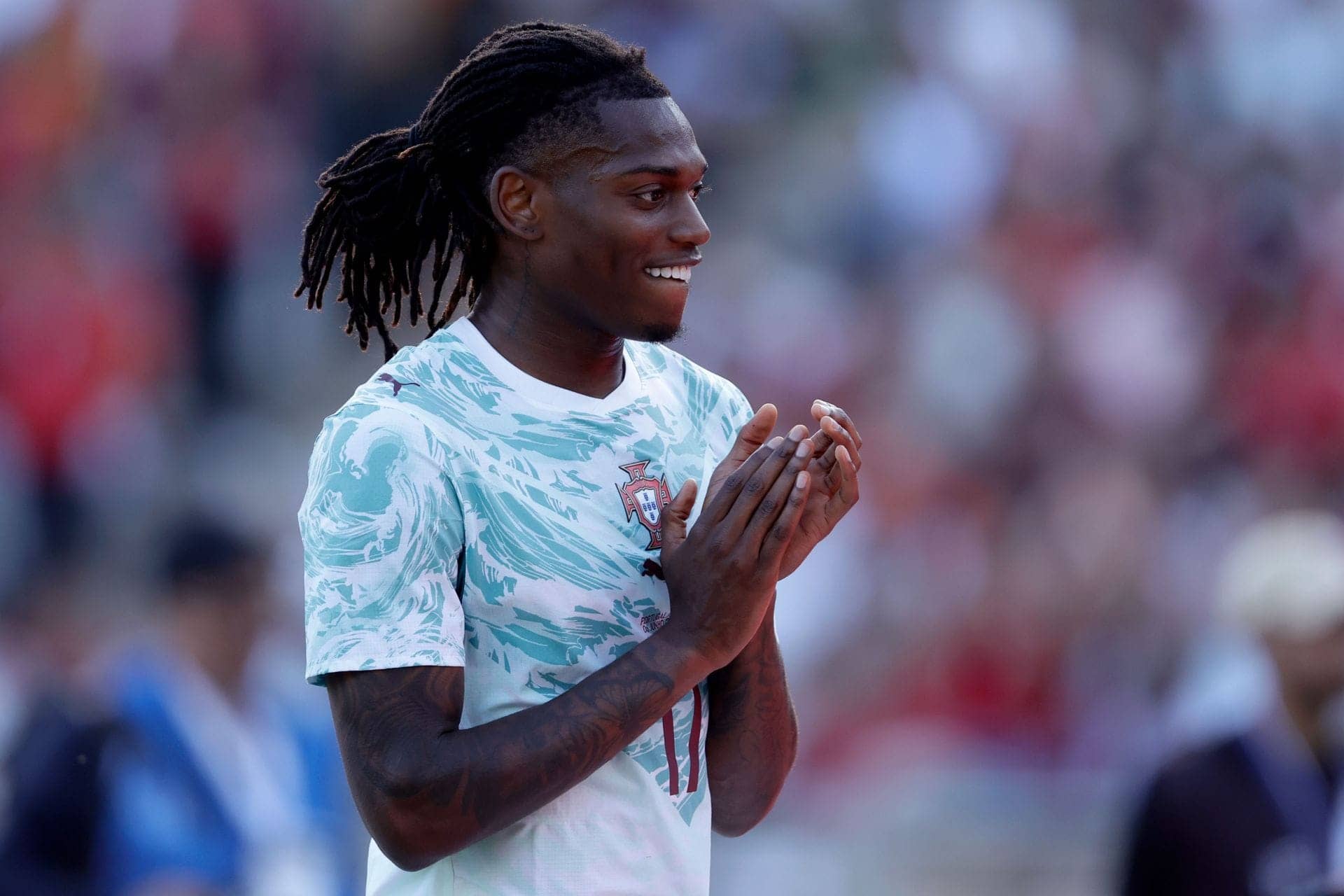 Rafael Leao's Punchy Moment in Portugal's Friendly Win