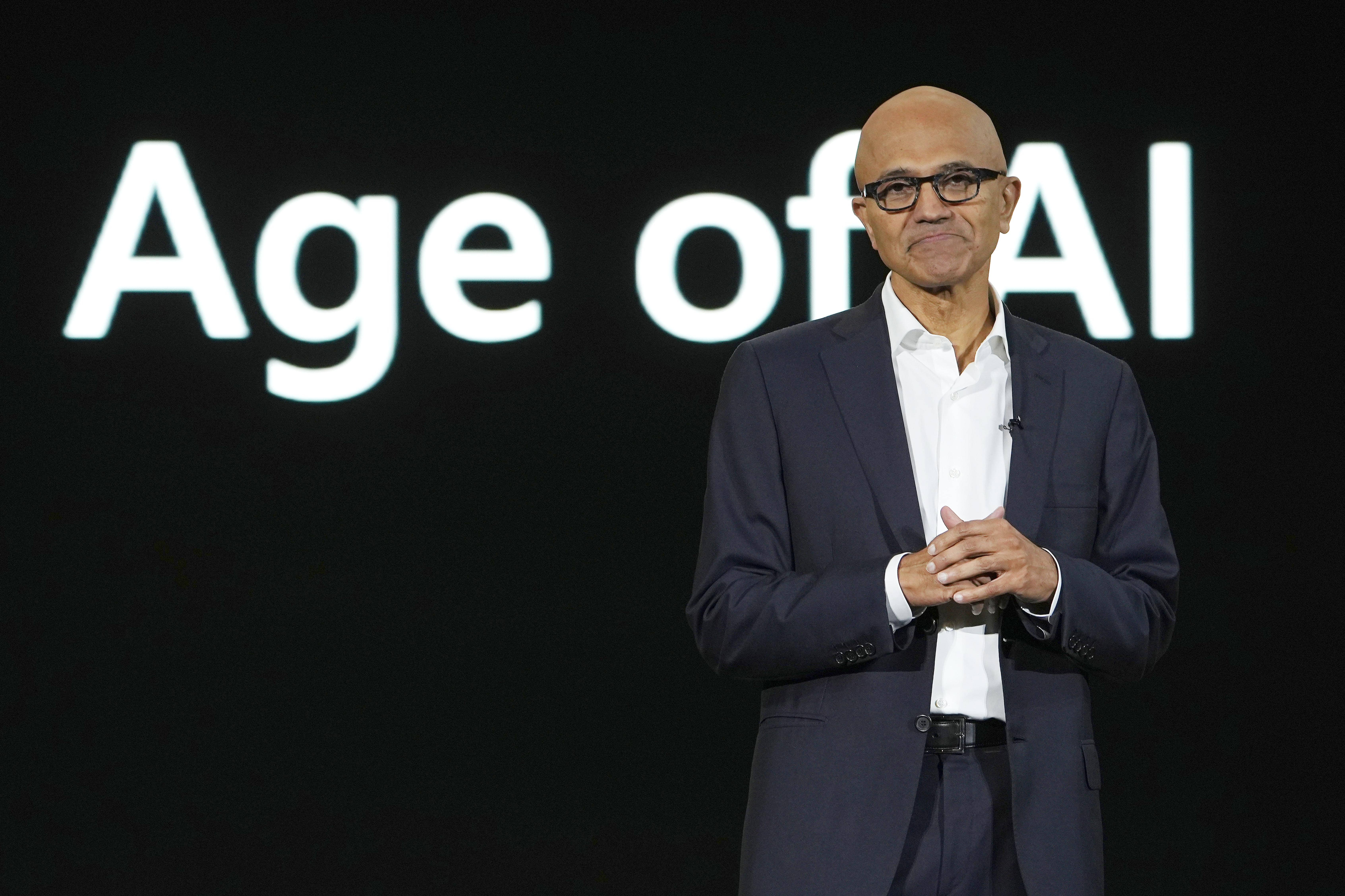 Satya Nadella Says AI Needs Humans to Avoid Running in Circles