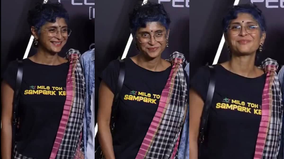 Kiran Rao Stuns in Tee and Saree at Aamir's Big Bash