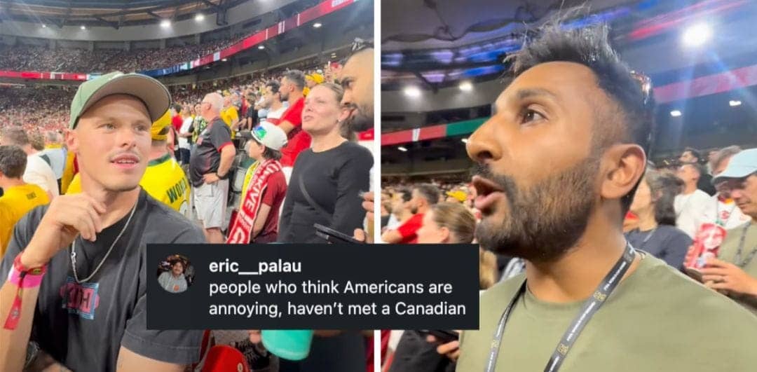 Canadian Guy Gives Pro Player Tactics at World Cup Match
