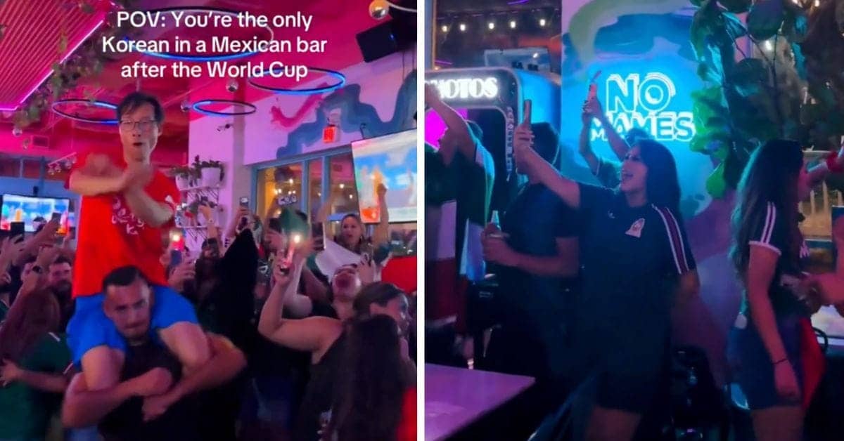 Korean Fan Creates Chaos in Mexican Bar After World Cup Win